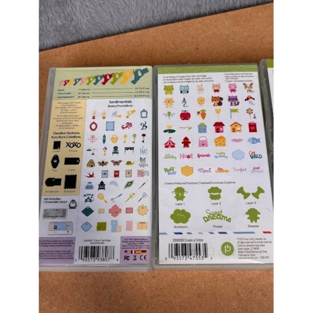 Cricut Cartridge Bundle Create a Critter Sentimentals Anna Griffin 4 Pack Bundle